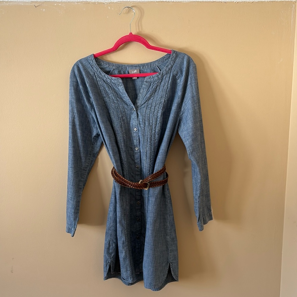 EUC J. Jill Denim Chambray Dress Size Medium